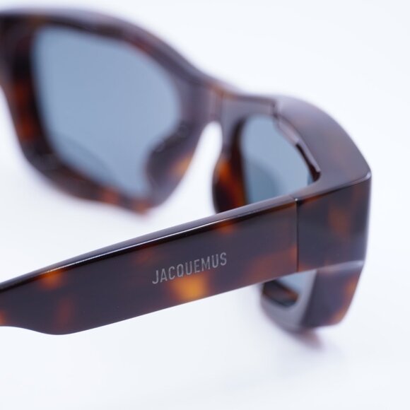 Jacquemus MERIDIANO JAC/9 C2 Sunglasses Dark Havana Rectangle Frame, Grey Lenses - Picture 5 of 11